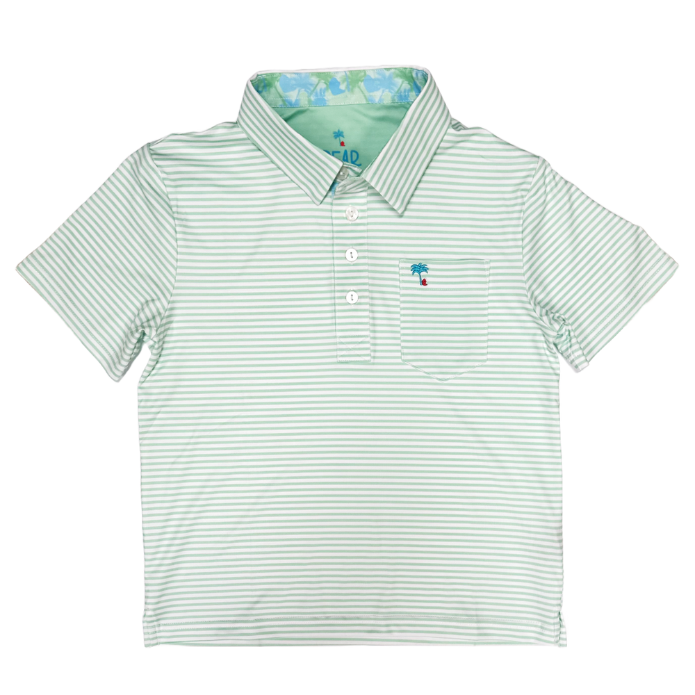 palm tree kids golf polo