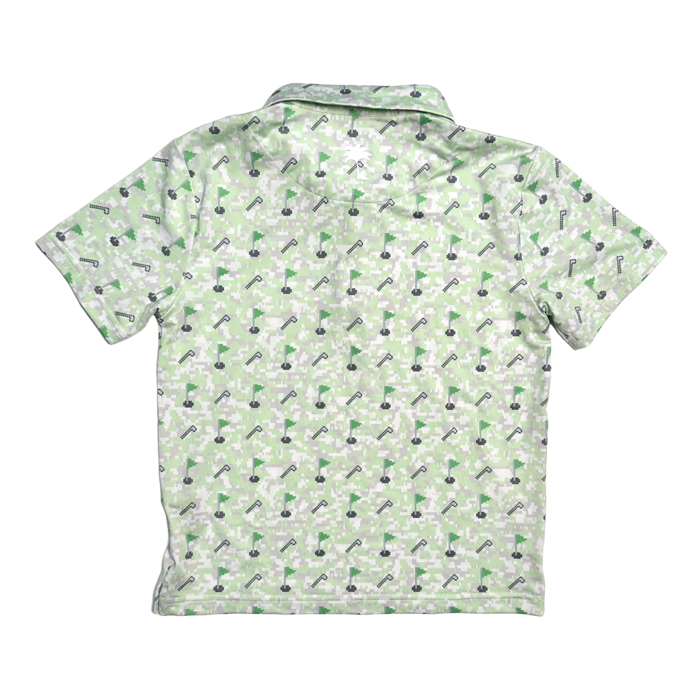 green boys golf polo